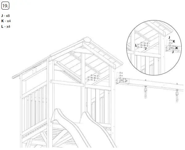 axi A025.120.XX Beach Wooden Tower Swing - 0OUNT
