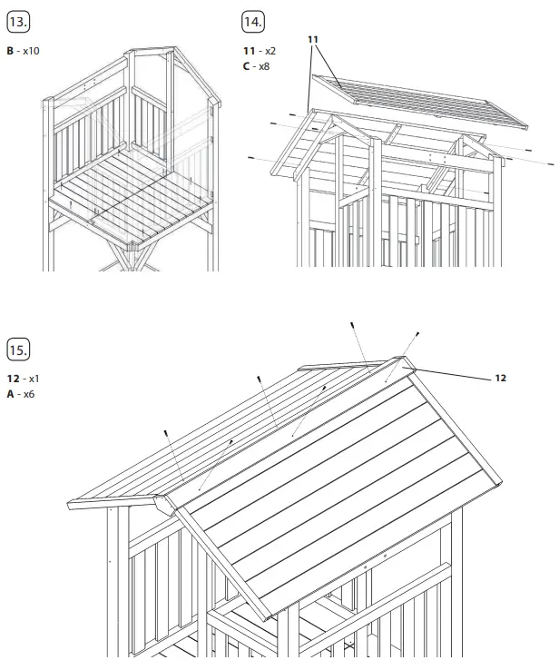axi A025.120.XX Beach Wooden Tower Swing - ASSEMBLY 4