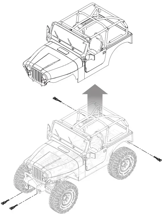 axial AXI03008T1 SCX10 III Jeep CJ-7 - BATTERY TRAY2