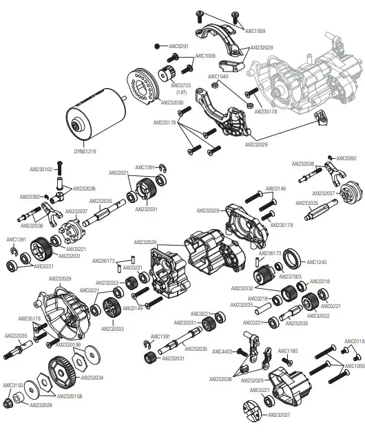 axial AXI03008T1 SCX10 III Jeep CJ-7 - FRONT AXLE2