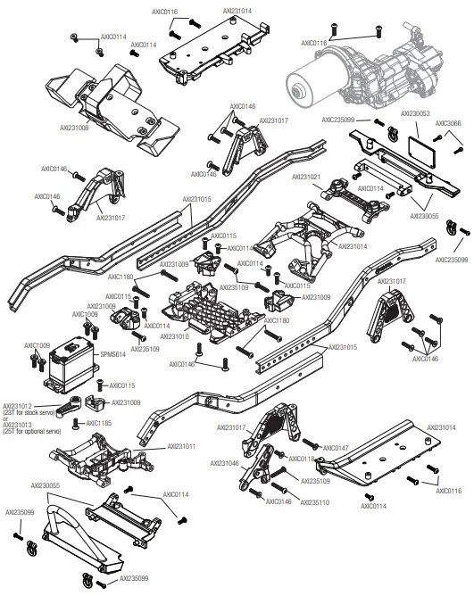 axial AXI03008T1 SCX10 III Jeep CJ-7 - FRONT AXLE3
