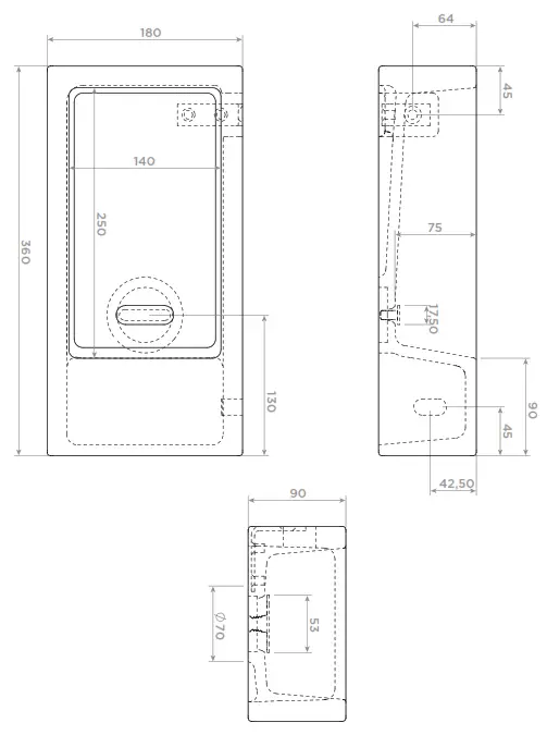 clou Flush 3 Handbasin - Diogram