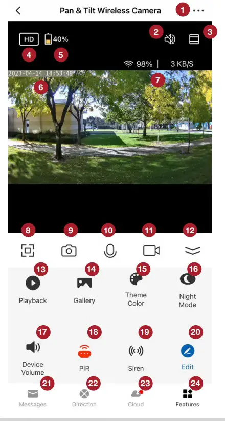 cocoon CE220455 Pan and Tilt Wireless Camera - app 5