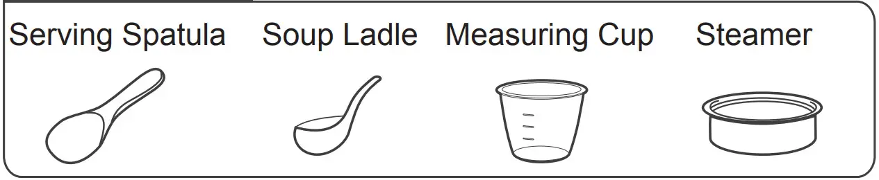 comfee MB-FS5077 10 Cup Rice Cooker - Accessories