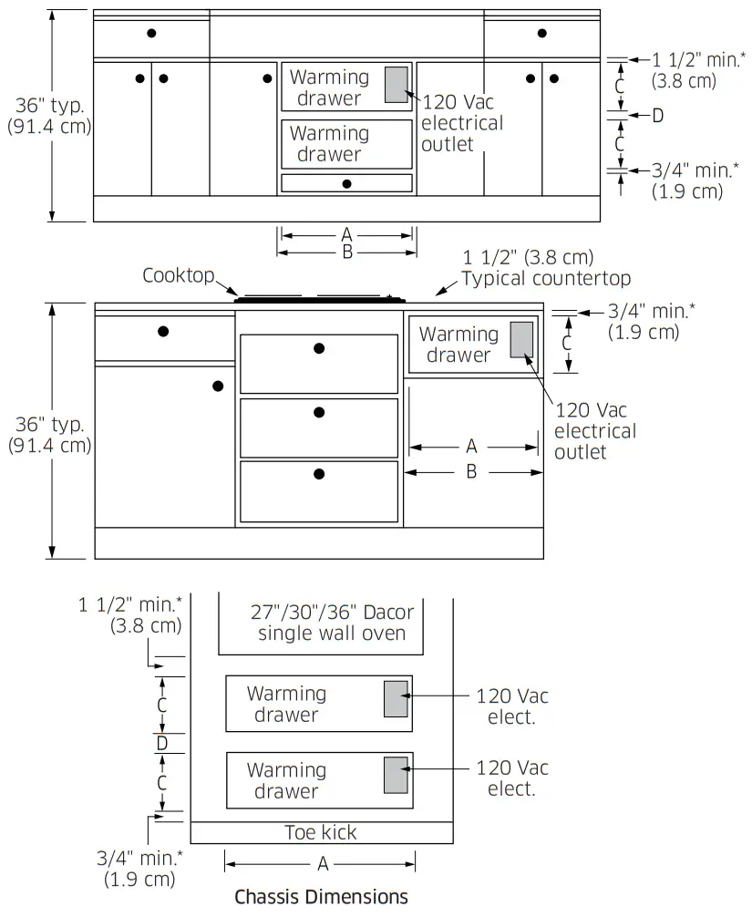 dacor DWR30U900W Warming Drawer - Planning2