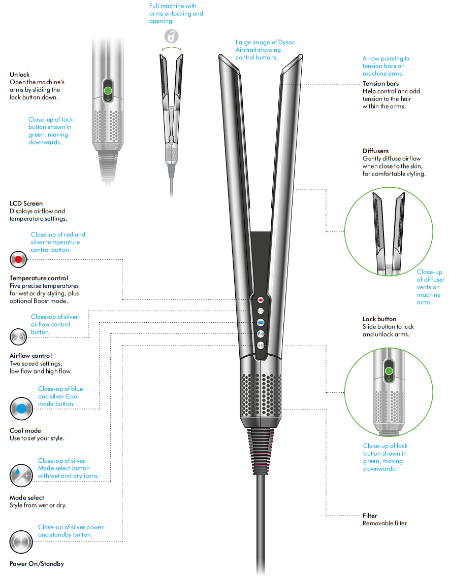 dyson Airstrait Straightener - Getting started