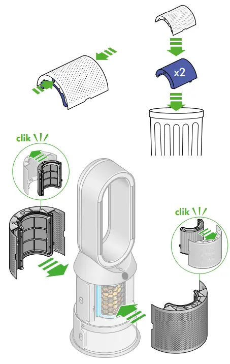 dyson Purifier Humidify Plus Cool Humidifier - Carbon filter