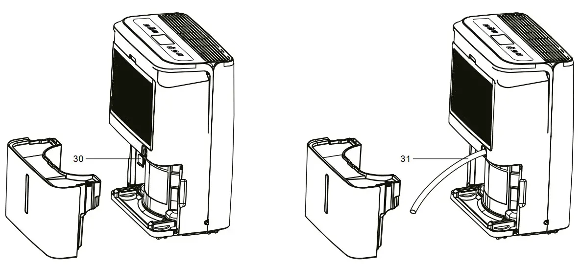 eeese 2568 WiFi Emma Dehumidifier - Drainage