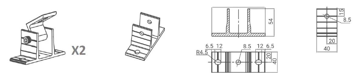 enjoysolar ES-AHV 02 ALU Master Bracket-fig-2