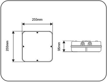 eurotech lighting SBSE Square Knockout Emergency LED Bulkhead 2