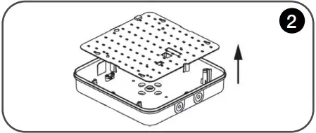 eurotech lighting SBSE Square Knockout Emergency LED Bulkhead 4