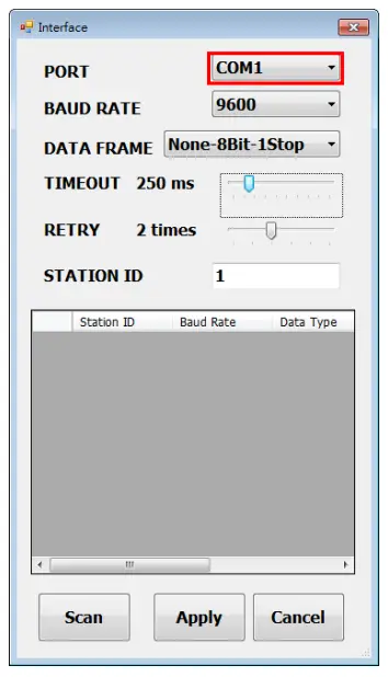 Software and calibration operation step