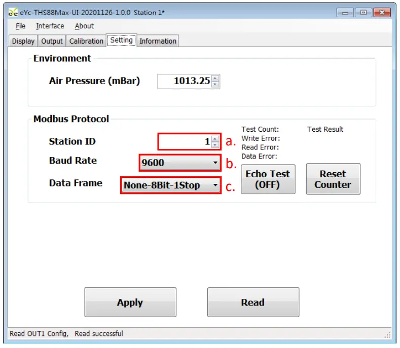 Software and calibration operation step