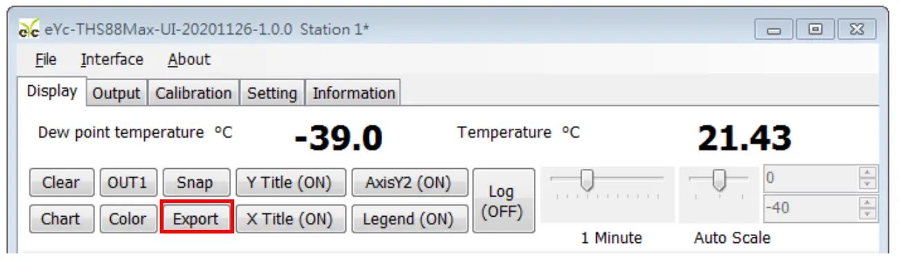 Software and calibration operation step