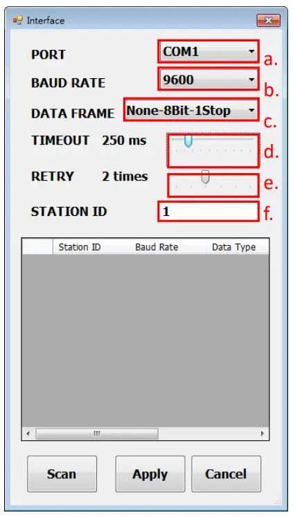 Software and calibration operation step
