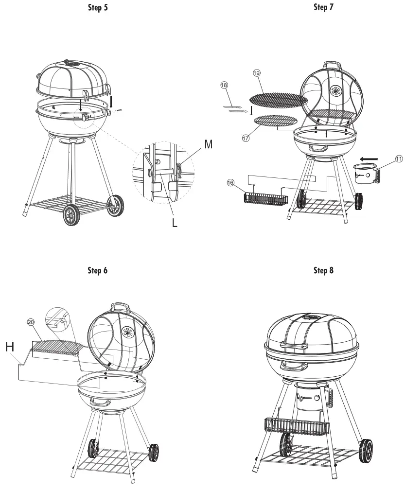 fonte KY22022E Trolley BBQ Grill - feager1