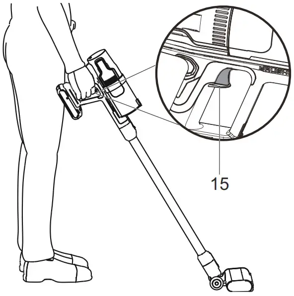 greenworks VUG403 24V Brushless Cordless Stick Vacuum - OPERATION