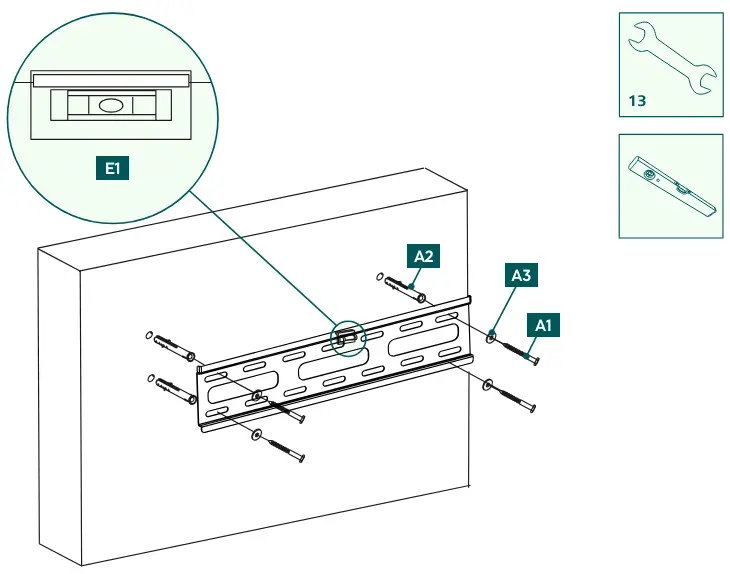 hama 00220811 Fix TV Wall Bracket- Mounting on the wall1