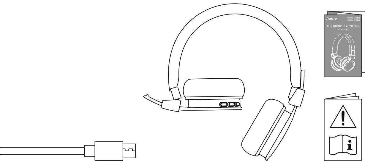 hama Freedom Lit Bluetooth On Ear Headphones - Package contents