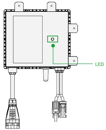 hoymiles HMS-500-1A Single Phase Microinverter - LED Indicator