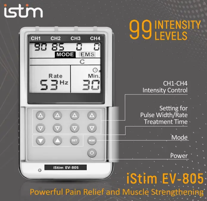 iSTIM-EV-805-TENS-EMS-Machine-product-overview