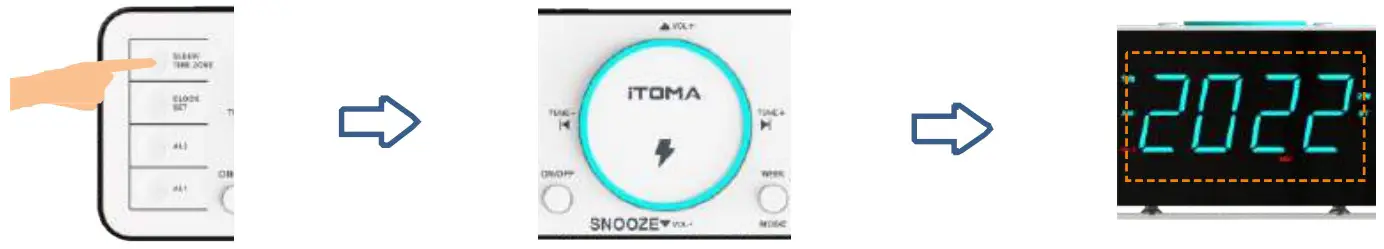 iTOMA CKS207 Alarm Clock Radio Wireless Charging Digital Clock - fig 1
