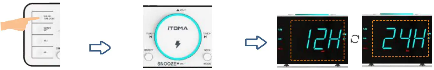 iTOMA CKS207 Alarm Clock Radio Wireless Charging Digital Clock - fig 3