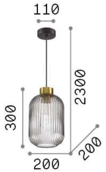 ideal lux Mint E27 Pendant Lamp Glass - Technical info