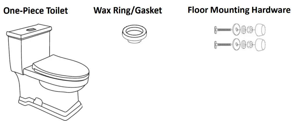 innociusa 81276 One Piece Single Flush Toilet - PACKAGE