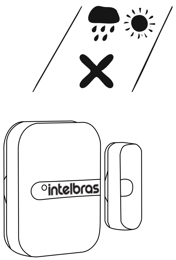 intelbras XAS Light Wireless Magnetic Openning Sensor
