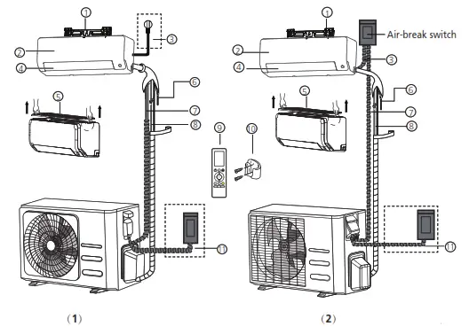 inventor LDVI-09WFI Air Conditioning Systems Wall Mounted Unit - Unit Parts