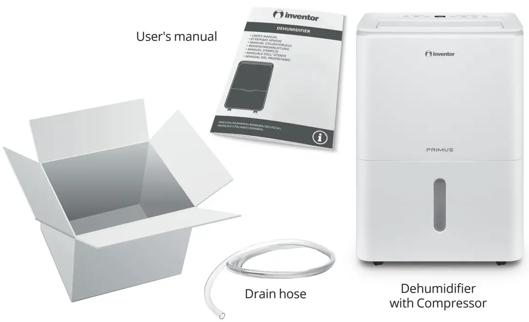 inventor PM WUI 16L Primus Dehumidifier - Pakage contant