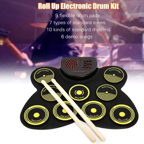 jkil-YUTR-9-Pads-Electronic-Built-in-Speakers-Electric-Drum-fig.1