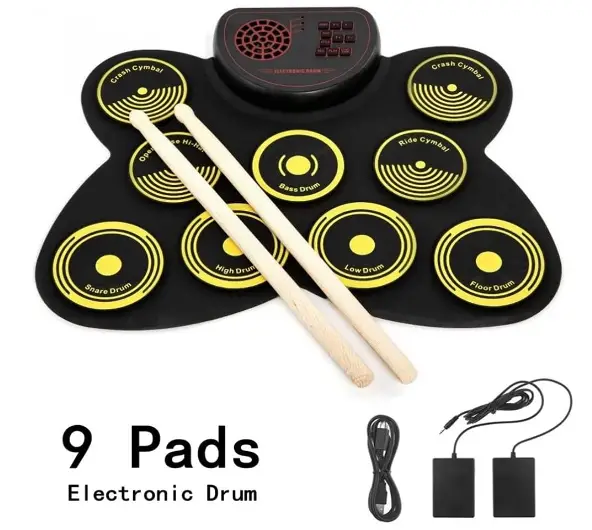 jkil-YUTR-9-Pads-Electronic-Built-in-Speakers-Electric-Drum-fig.2