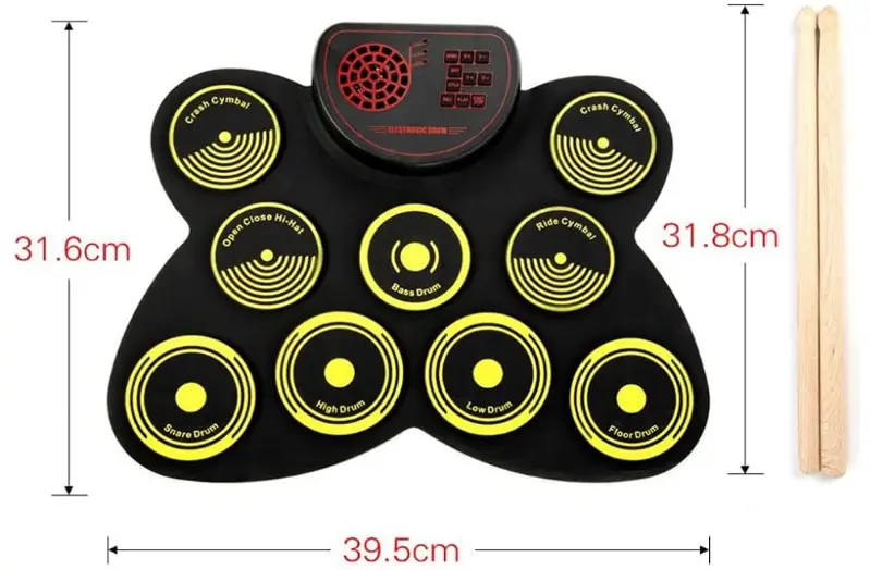 jkil-YUTR-9-Pads-Electronic-Built-in-Speakers-Electric-Drum-fig.3