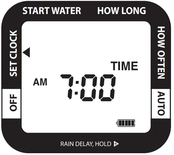 melnor 65035 AMZ AquaTimer 2 Zone Digital Water Timer - SETTING THE CLOCK