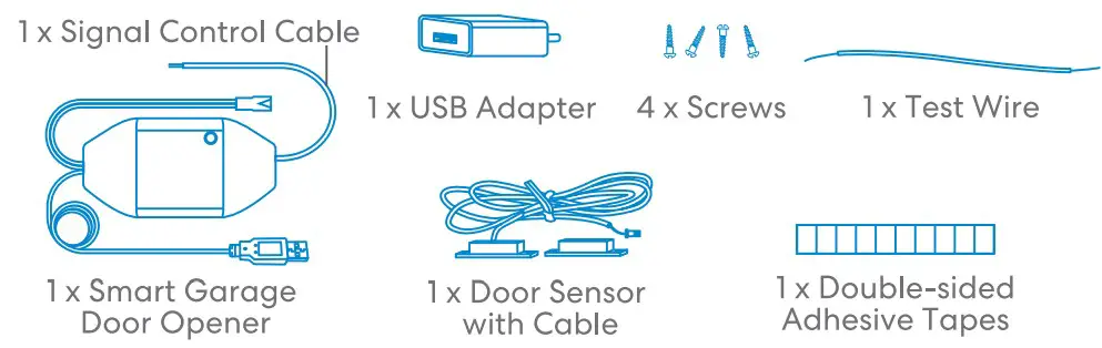 meross MSG100 Smart Wi-Fi Garage Door Opener Remote - fig 1