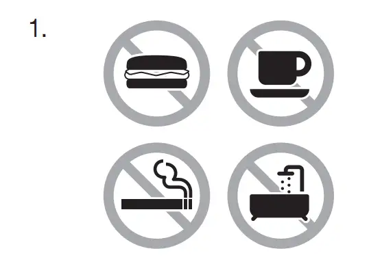 Before each measurement