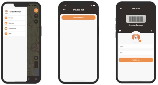 minifinder Rex Hunting Dog Tracker - Add a new device