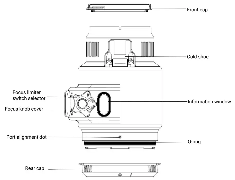 nauticam 36169 N85 Macro Port 120 90mm Macro Lens - Front cap