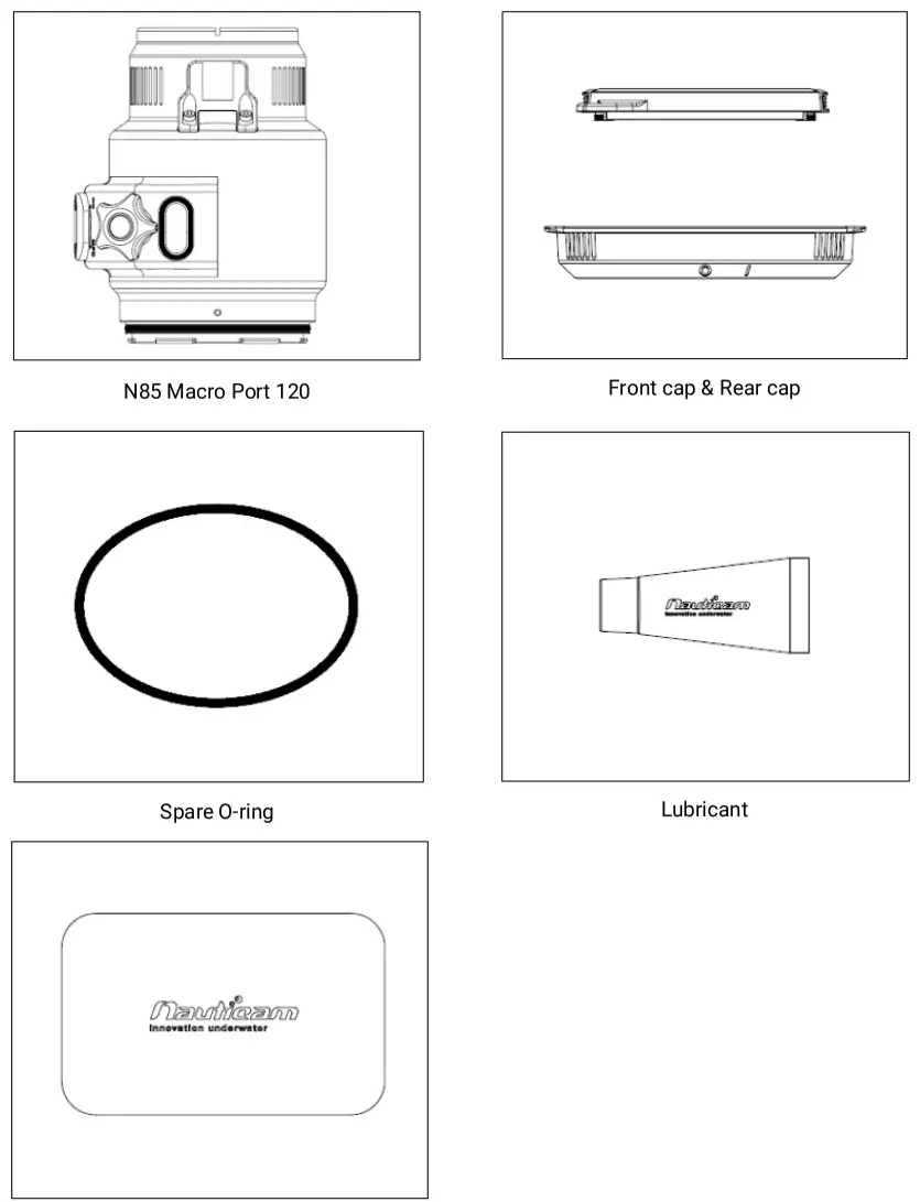 nauticam 36169 N85 Macro Port 120 90mm Macro Lens - PACKAGE