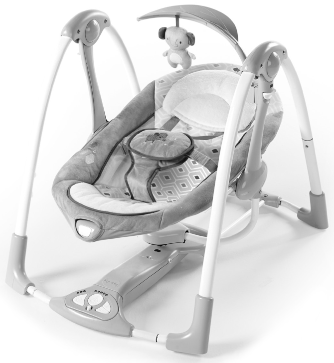 ngenuity 12055-ES ConvertMe 2-in-1 Compact Portable Baby Swing
