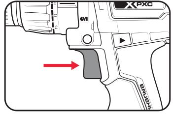ozito PXBHS-600 60nm PXC Brushless Hammer Drill - Depress and release the variable speed trigger to ensure it is not locked on