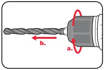 ozito PXBHS-600 60nm PXC Brushless Hammer Drill - Open the chuck by rotating the chuck collar anti-clockwise and remove the drill bit