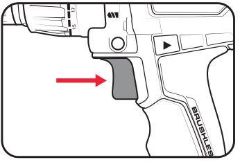 ozito PXBHS-600 60nm PXC Brushless Hammer Drill - Squeeze the variable speed trigger to start the tool