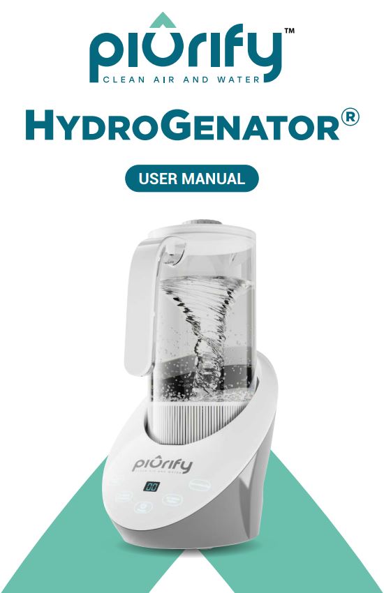 piurify PWH2022 Hybrid Water Hydrogenators User Manual