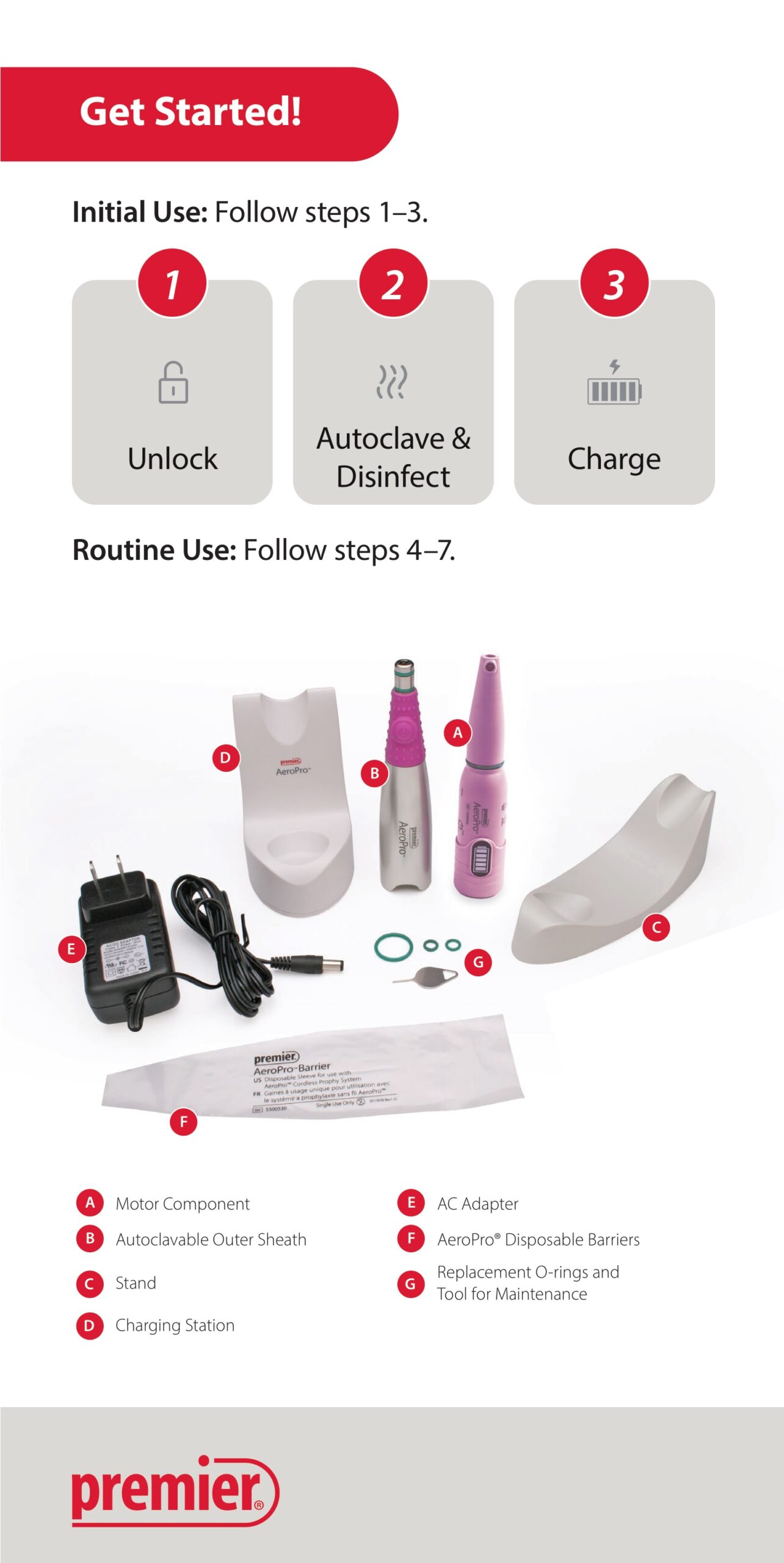 premier AeroPro Cordless Prophy Handpiece - overview