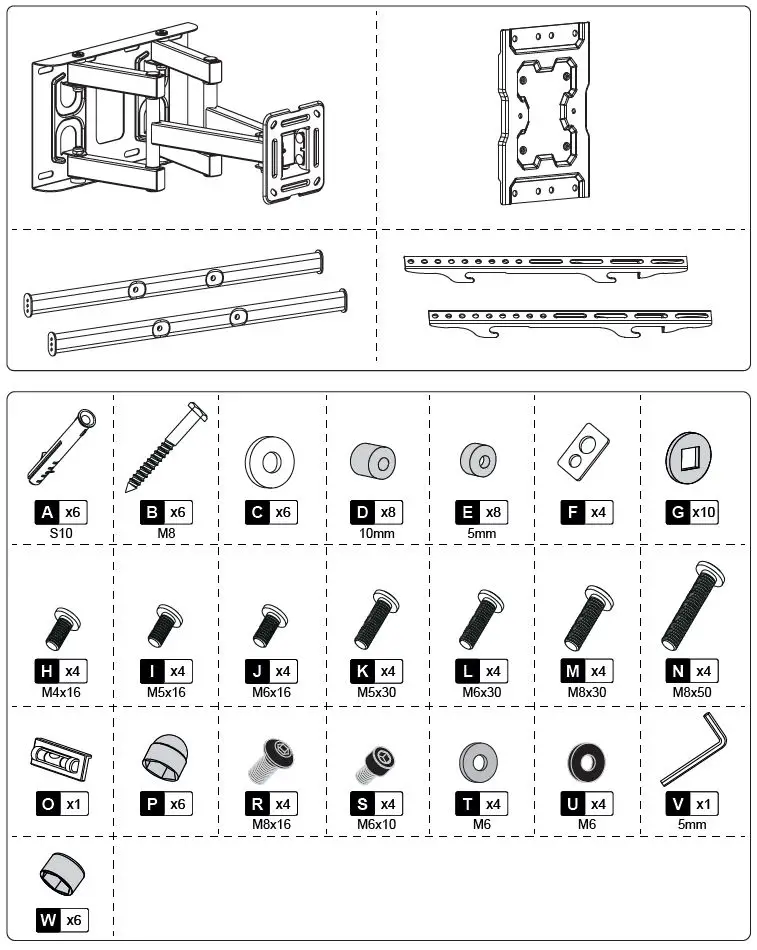 ricoo-S7244-TV-Wall-Mount-Bracket-32-65-Inches-fig-3