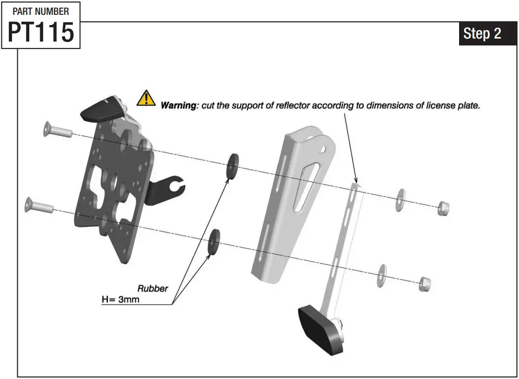rizoma PT115 License Plate Support For Triumph Street - Figure 5