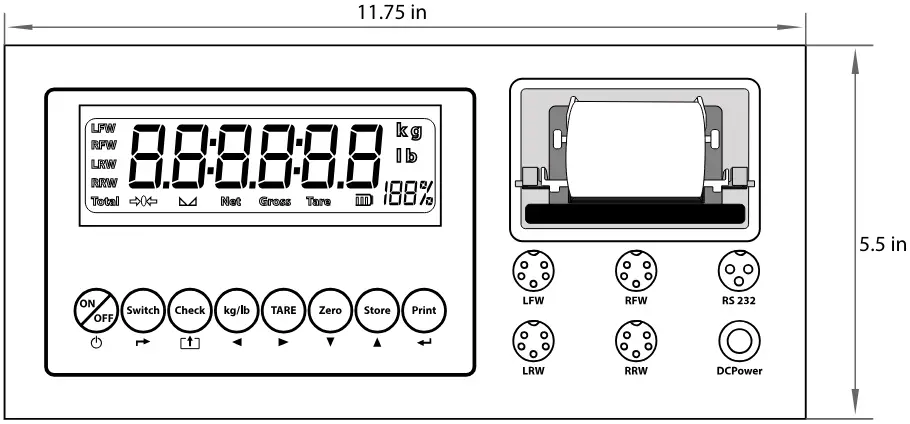 sellEton Scales com SL 7561 Portable Static Weighing Indicator - SPECIFICATIONS